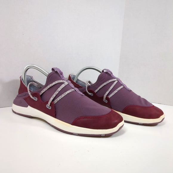 OluKai Shoes - OluKai Women's MikiLi Mauve/Plum Leather Trim Shoes, Size W8